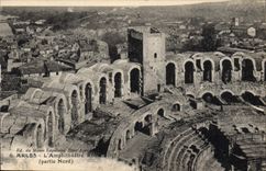 CPA Arles l'Amphitheatre Rome partie Nord 