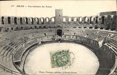CPA Arles vue interieure des Arenes 