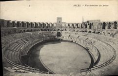 CPA Arles vue interieure des Arenes 