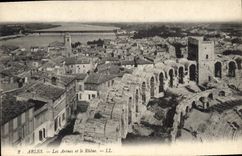 CPA Arles les Arenes et le Rhone 