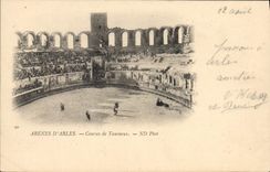 CPA ARENES D'ARELES Courses de Taureaux ND phot
