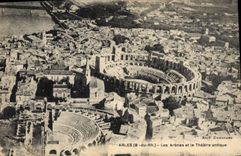 CPA ARLES Les Arenes et le Theatre antique