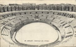 CPA ARLES Interieur des Arenes