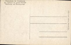 CPA Cathedrale de Strasbourg La Madone au grand portail 