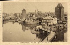 CPA STRASBOURG Canal de la Navigation et la passerelle