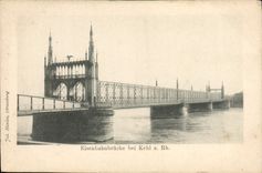 CPA Eisenbahnbriieke bei kehl Rh