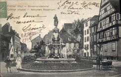 CPA Colmar Rosselmanndenkma Colmar Monument Rosselmann