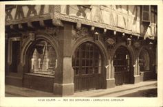 CPA VIEUX COLMAR RUE DES SERRURIERS CHARCUTERIE ZIMMERLIN