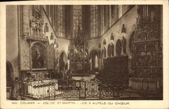 CPA COLMAR EGLISH ST-MARTIN LES AUTELS DU CHOEUR