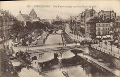 CPA STRASBOURG Vue Panoramique sur les ponts de l'lll