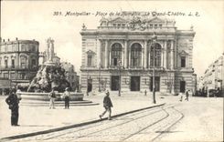 CPA Montpellier Place de la Comedie Le Grand Theatre L.R