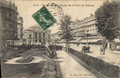 CPA MONTPELLIER Square de la Gare de palavas