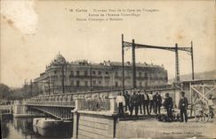 CPA CETTE Nouveau pont de la Gare des Voyageurs Entree de l'avenue Victor Hugo