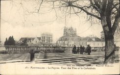 CPA MONTPELLIER Le Peyrou Tour des pins et la Cathedrale