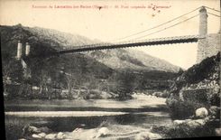 CPA Environs de Lamalou les Bains Pont suspendu de Tarrassac