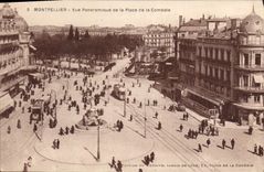 CPA MONTPELLIER Vue Panoramioue de la place de la comedie