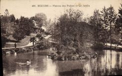 CPA BEZIERS Plateau des poetes Le Jardin