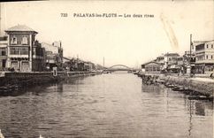 CPA PALAVAS les FLOTS Les deux rives