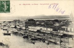 CPA PALAVAS Le Canal Vue generale Les Etangs