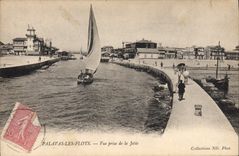 CPA PALAVAS FLOTS Vue de la Jetee
