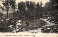 CPA LAMALOU les BAINS Parc de I'Uselade