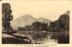 CPA LAMALOIU les BAINS LOrb aval de la Passerelle au fond Les montagnes silencieuses