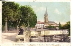 CPA Montpellier Le peyrou et Cloocher de Sainte Anne