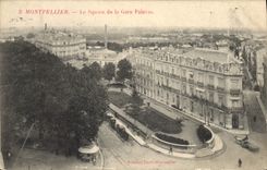 CPA MONTPELLIER Le Square de la Gare Palavas