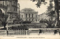 CPA MONTPELLIER Square de la Gare de Palavas