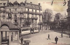 CPA NANCY La Place de la Commanderie Tramway