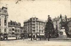 CPA NANCY Place Thiers et Hotel Excelsior
