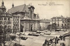 CPA Nancy Place Mengin Eglise Saint Sebastien 