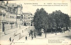 CPA Nancy Place st Square Saint Jean Temple Protestant ancienne eglise des Premontres