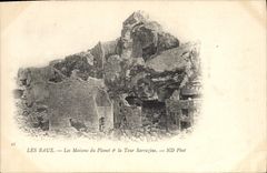 CPA Les Baux Les Maisons du Planet la Tour Sarrazine 