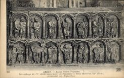 CPA Arles Eglise St Trophime Sarcophage 