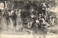 CPA La Farandole Provencale Folklore