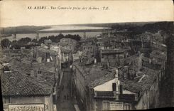 CPA Arles Vue generale prise des Arenes 