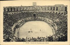 CPA Arles Course de Taureaux aux Arenes 