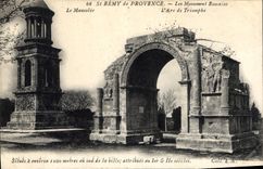 CPA St Remy de Provence Les Monuments Romains Le Mausolee L'Arc de Triomphe 