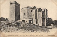 CPA Environs d'Arles Couvent des Moines a Montmajor Abside de l'Eglise 