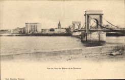 CPA Vue du Pont du Rhone et de Tarascon