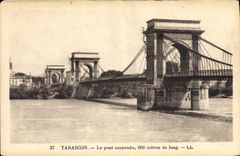 CPA Tarascon Le pont suspendu 600 metres de long