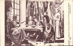 CPA Atelier de Couture d'Arles du XVII siecle par Raspal Arles