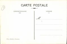 CPA Portail (XII siecle) de l'Eglise Sainte Marthe et Clocher (XV siecle)