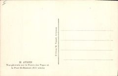 CPA Avignon Vue generale sur le Palais des Papes et le Pont St Benezet (XII siecle)