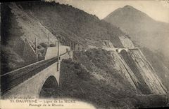 CPA Dauphine La Ligne de la Mure Passage de la Rivoire