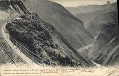 CPA Ligne de la Mure Passage de la Rivoire sur le Drac et le Mont Alguille