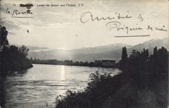 CPA Lever de Soleil sur l'Isere Grenoble