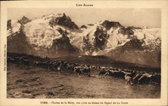CPA Chales de la Meije vue prise su dessus du Signal de la Grave Moutons