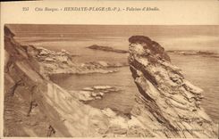 CPA Hendaye Plage Falaises d'Abadie